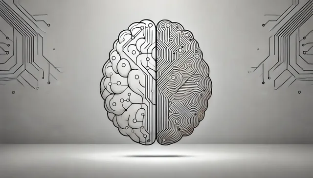 MindFulAI website artwork of a circuit-board brain